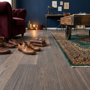 PARQUET PREFINITI - Rovere 1 Strip - Thermo Family - Carbonizzato - Spazzolato-5